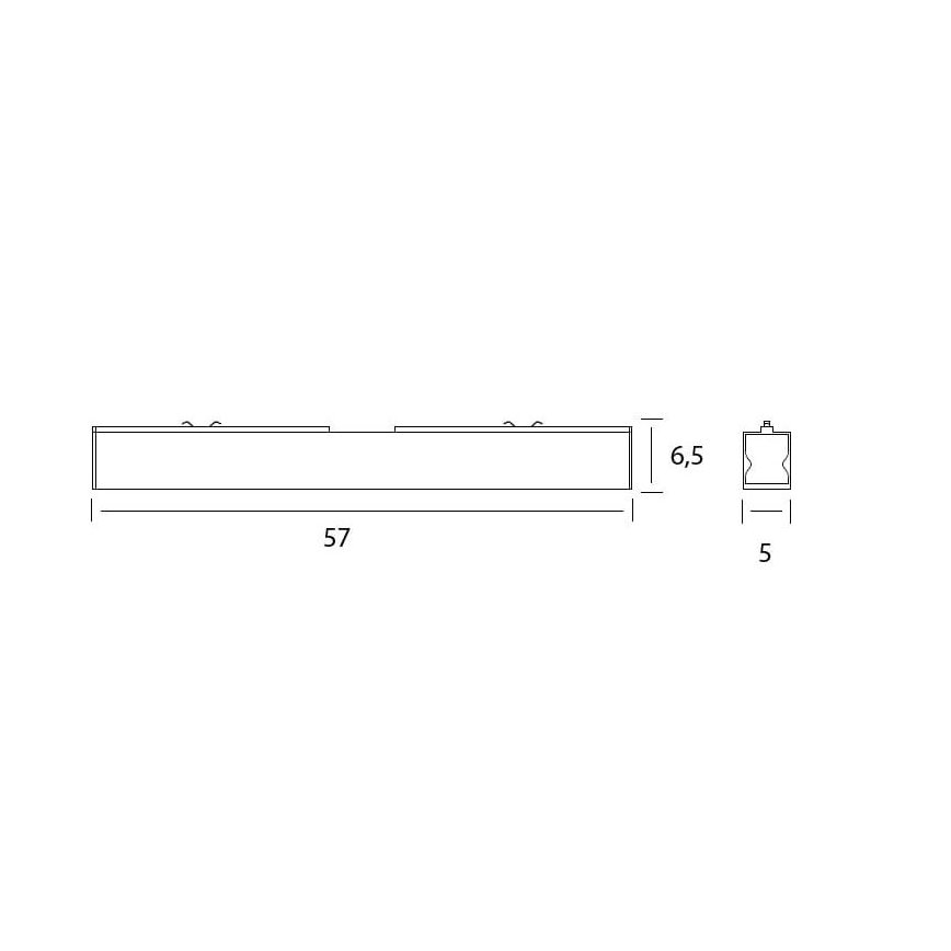 MAXLIGHT C0190 - LED Stropna svetilka LINEAR LED/18W/230V 57 cm črna