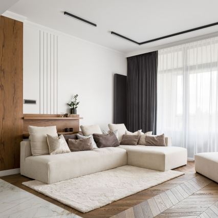 MAXLIGHT C0190D - LED Zatemnitvena stropna svetilka LINEAR LED/18W/230V 57 cm črna
