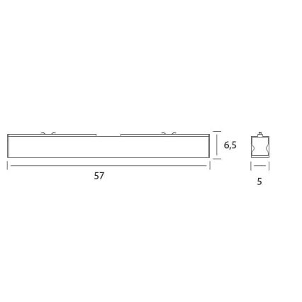 MAXLIGHT C0190D - LED Zatemnitvena stropna svetilka LINEAR LED/18W/230V 57 cm črna