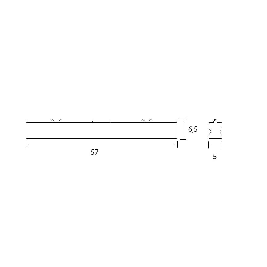 MAXLIGHT C0190D - LED Zatemnitvena stropna svetilka LINEAR LED/18W/230V 57 cm črna