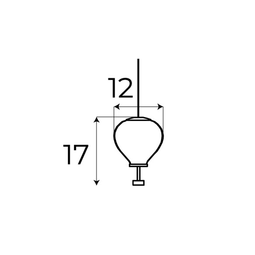 MAXLIGHT - Nadomestni abažur za lestenec PALLONCINI premer 12 cm dimna črna