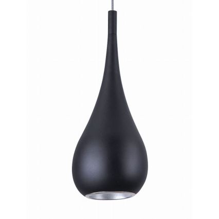 MAXLIGHT P0233 - Lestenec na vrvici DROP 1xE27/40W/230V pr. 20 cm črna