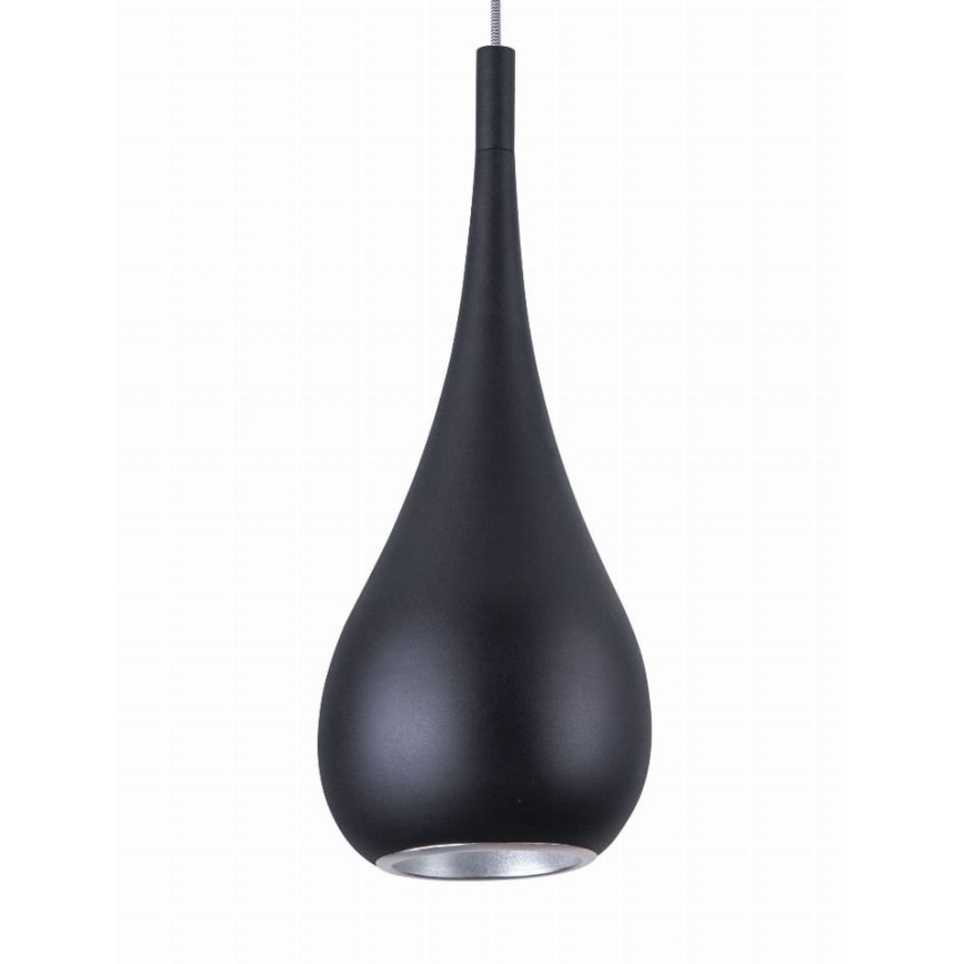 MAXLIGHT P0233 - Lestenec na vrvici DROP 1xE27/40W/230V pr. 20 cm črna
