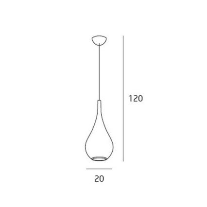 MAXLIGHT P0235 - Lestenec na vrvici DROP 1xE27/40W/230V pr. 20 cm bela