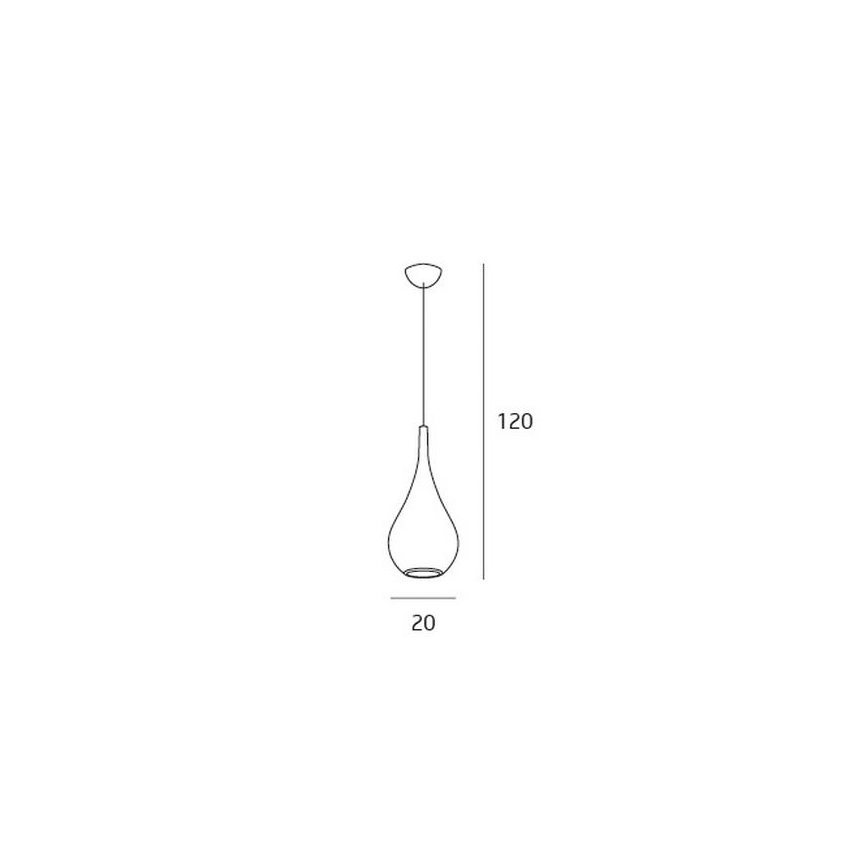 MAXLIGHT P0235 - Lestenec na vrvici DROP 1xE27/40W/230V pr. 20 cm bela