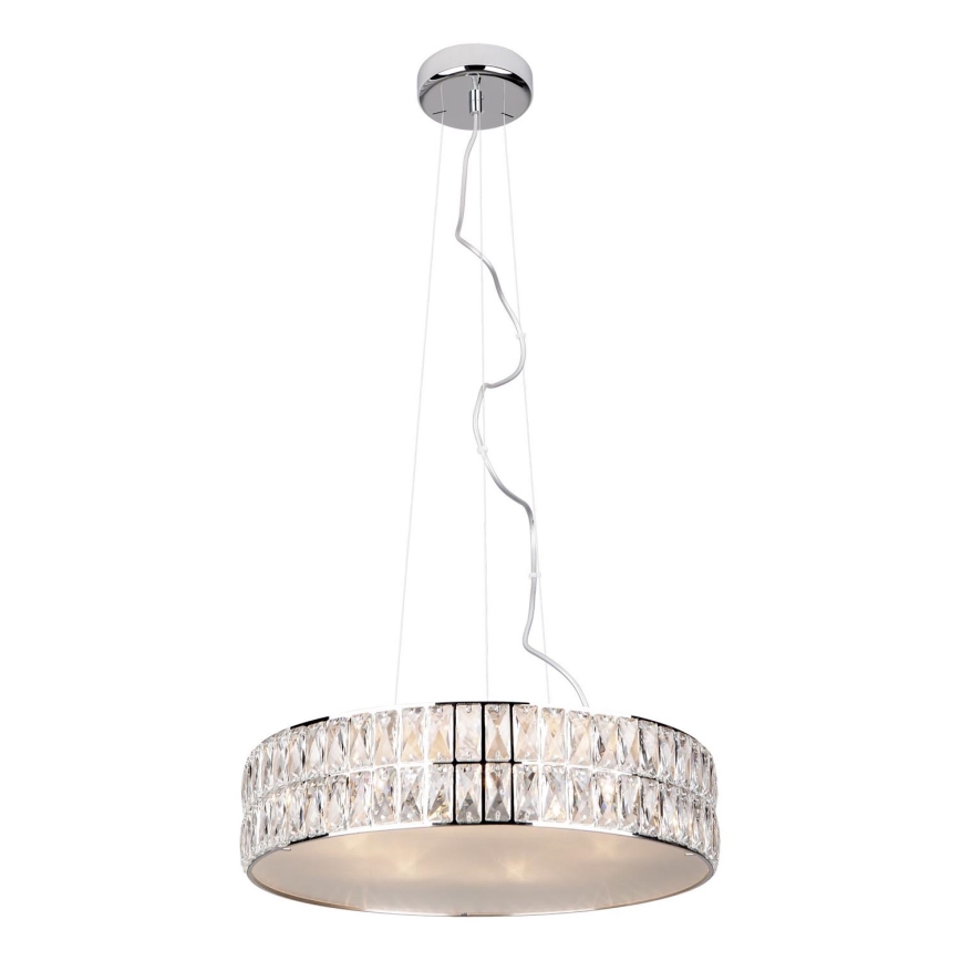 MAXLIGHT P0236 - Lestenec na vrvici DIAMANTE 5xG9/42W/230V pr. 38 cm sijajni krom