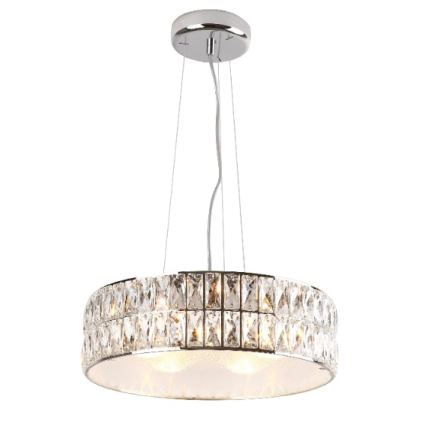 MAXLIGHT P0238 - Lestenec na vrvici DIAMANTE 6xG9/42W/230V pr. 46 cm sijajni krom
