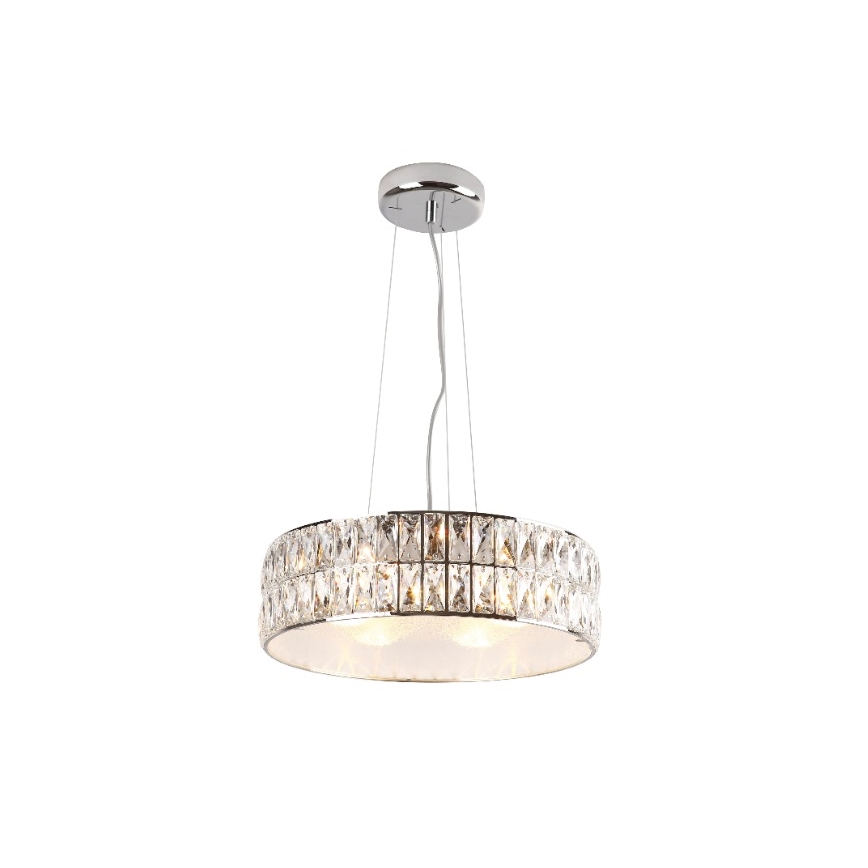 MAXLIGHT P0238 - Lestenec na vrvici DIAMANTE 6xG9/42W/230V pr. 46 cm sijajni krom
