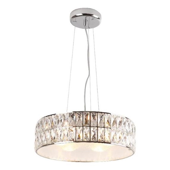 MAXLIGHT P0238 - Lestenec na vrvici DIAMANTE 6xG9/42W/230V pr. 46 cm sijajni krom