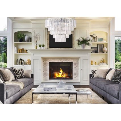 MAXLIGHT P0260 - Lestenec na vrvici MONACO 15xG9/40W/230V pr. 60 cm sijajni krom