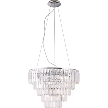 MAXLIGHT P0260 - Lestenec na vrvici MONACO 15xG9/40W/230V pr. 60 cm sijajni krom