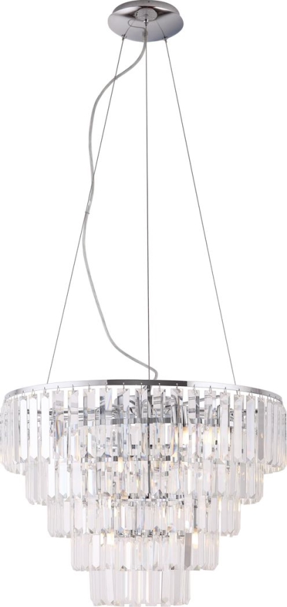 MAXLIGHT P0260 - Lestenec na vrvici MONACO 15xG9/40W/230V pr. 60 cm sijajni krom