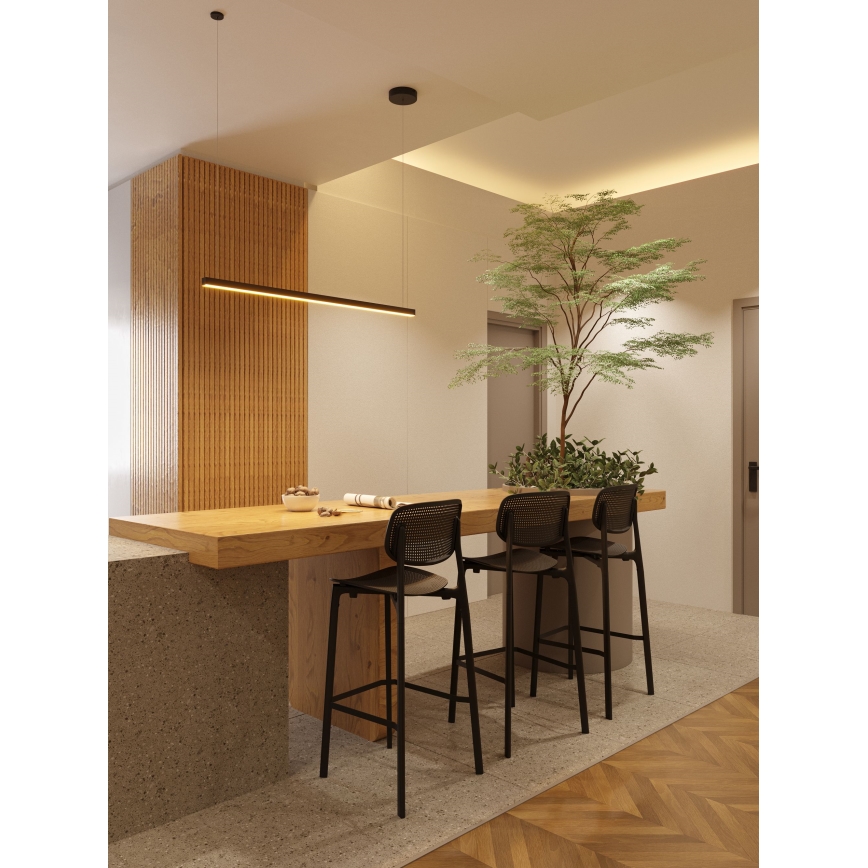 MAXLIGHT P0310 - LED Lestenec na vrvici TRIO LED/12W/230V črna