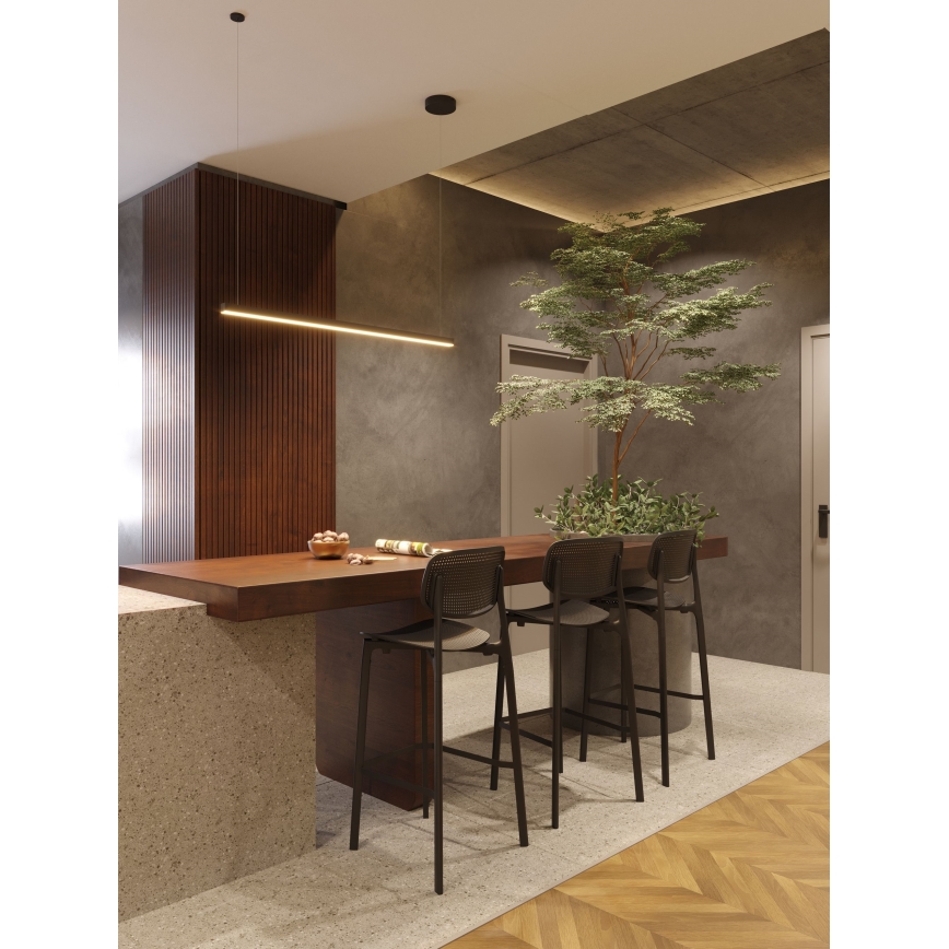 MAXLIGHT P0310 - LED Lestenec na vrvici TRIO LED/12W/230V črna