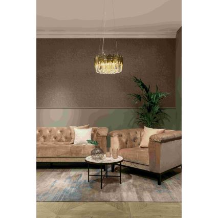MAXLIGHT P0368 - Lestenec na vrvici TREND 8xE14/40W/230V pr. 45 cm zlata