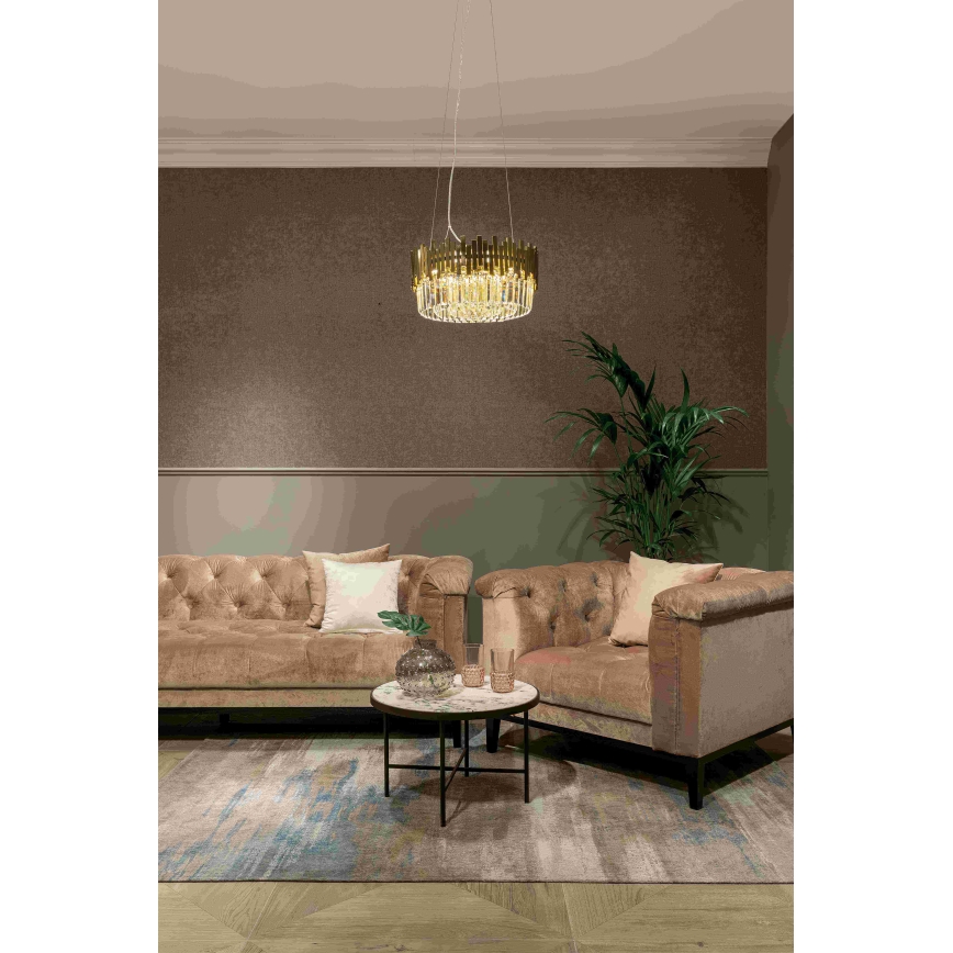 MAXLIGHT P0368 - Lestenec na vrvici TREND 8xE14/40W/230V pr. 45 cm zlata