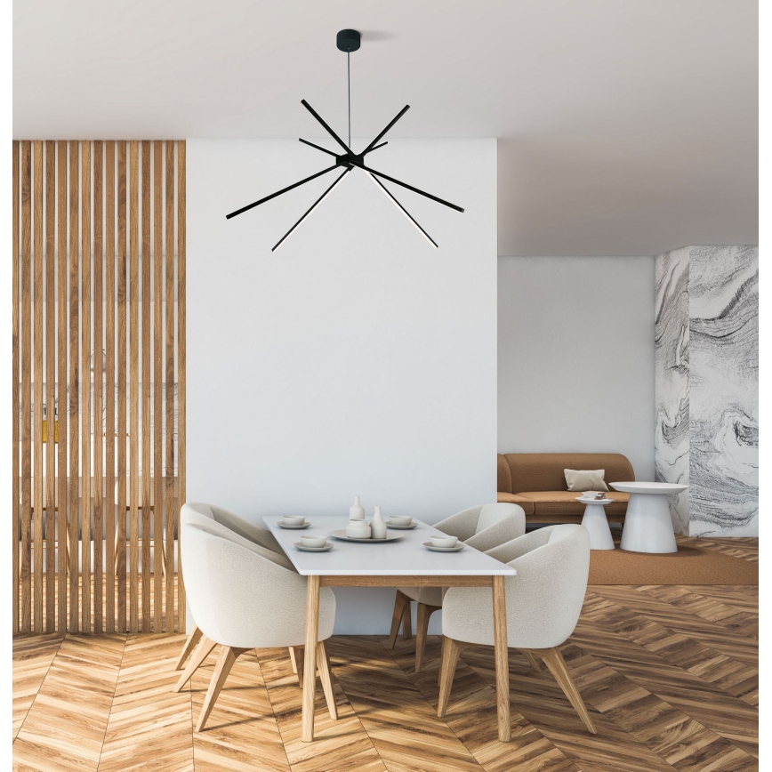 MAXLIGHT P0412 - LED Lestenec na vrvici PAJEK LED/33W/230V črna