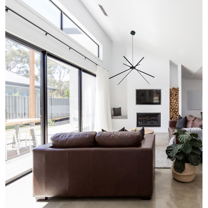 MAXLIGHT P0412 - LED Lestenec na vrvici PAJEK LED/33W/230V črna