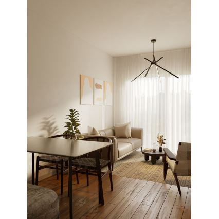 MAXLIGHT P0412 - LED Lestenec na vrvici PAJEK LED/33W/230V črna