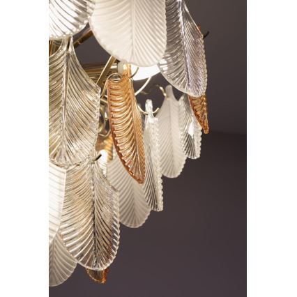 MAXLIGHT P0417 - Lestenec na verigi ARWENA 7xE14/40W/230V pr. 50 cm zlata
