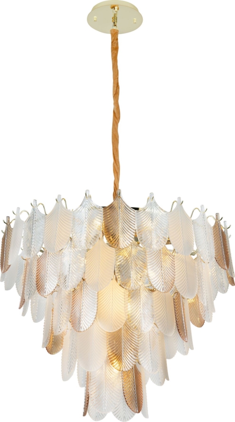 MAXLIGHT P0418 - Lestenec na verigi ARWENA 15xE14/40W/230V pr. 80 cm zlata
