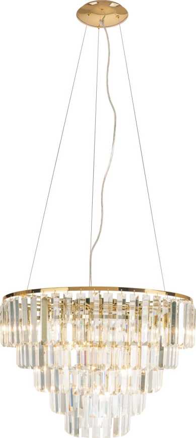MAXLIGHT P0424 - Lestenec na vrvici MONACO 15xG9/40W/230V pr. 60 cm zlata