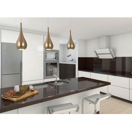 MAXLIGHT P0436 - Lestenec na vrvici DROP 1xE27/40W/230V pr. 20 cm zlata