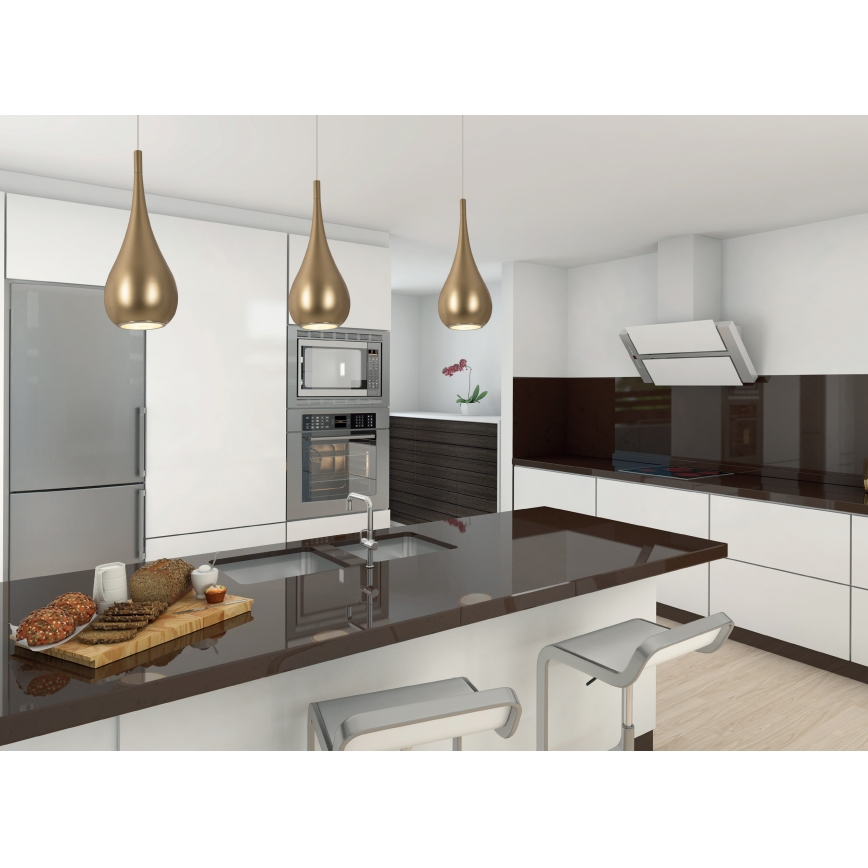 MAXLIGHT P0436 - Lestenec na vrvici DROP 1xE27/40W/230V pr. 20 cm zlata