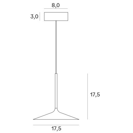 MAXLIGHT P0456 - LED Lestenec na vrvici HANA LED/6W/230V pr. 17,5 cm črna