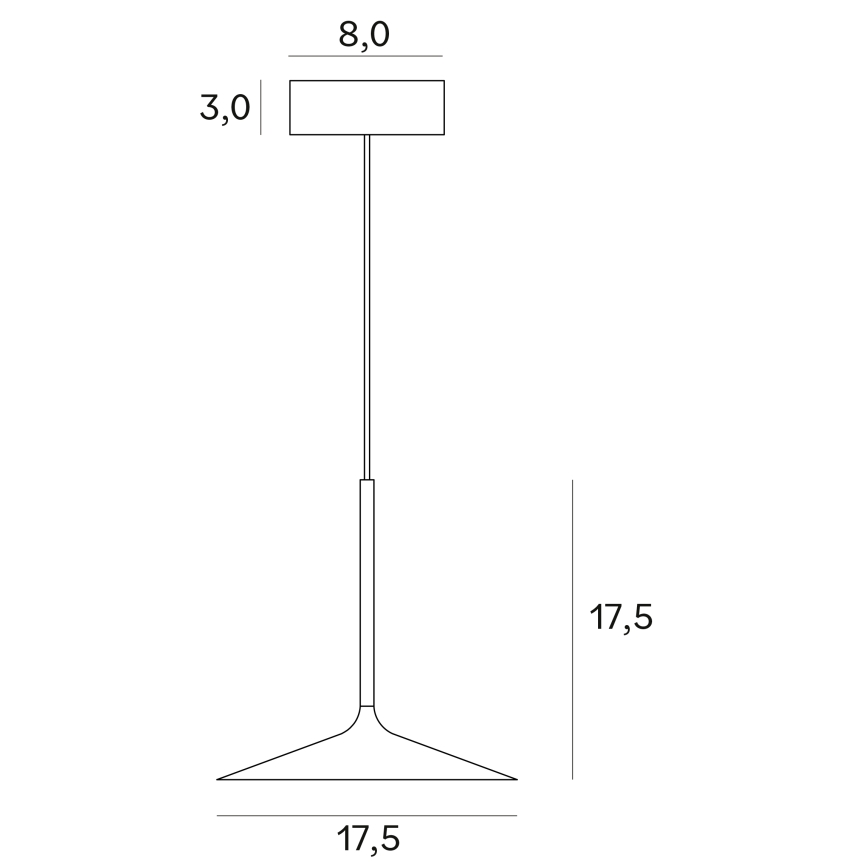 MAXLIGHT P0456 - LED Lestenec na vrvici HANA LED/6W/230V pr. 17,5 cm črna