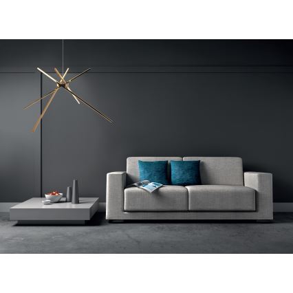 MAXLIGHT P0457 - LED Lestenec na vrvici PAJEK LED/33W/230V zlata