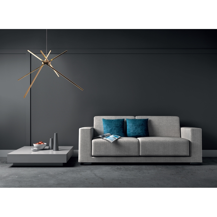 MAXLIGHT P0457 - LED Lestenec na vrvici PAJEK LED/33W/230V zlata