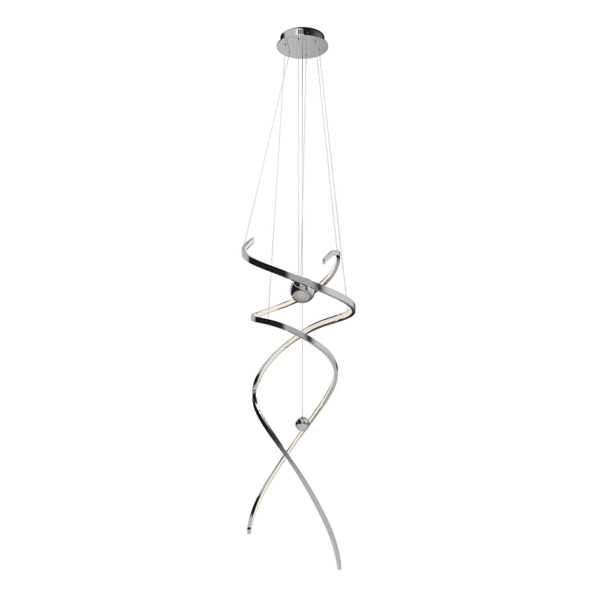 MAXLIGHT P0482D - LED Zatemnitveni lestenec na vrvici RITZ LED/100W/230V pr. 60 cm CRI 90 sijajni krom