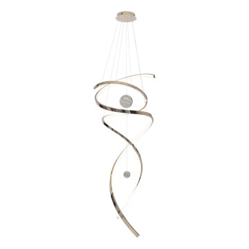 MAXLIGHT P0483D - LED Zatemnitveni lestenec na vrvici RITZ LED/100W/230V pr. 60 cm CRI 90 medenina