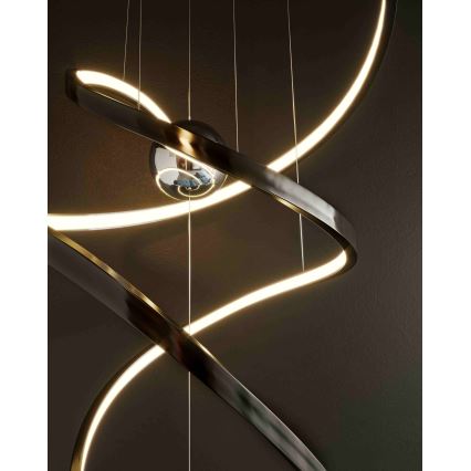 MAXLIGHT P0500D - LED Zatemnitveni lestenec na vrvici RITZ LED/100W/230V pr. 60 cm CRI 90 črna
