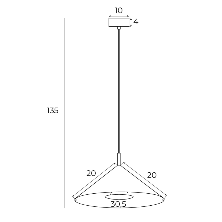 MAXLIGHT P0505 - LED Lestenec na vrvici VULCANO LED/5W/230V pr. 30,5 cm bela