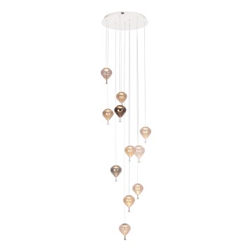 MAXLIGHT P0526D - LED Zatemnitveni lestenec na vrvici PALLONCINI 11xLED/6W/230V pr. 45 cm prozorna/bež/dimna