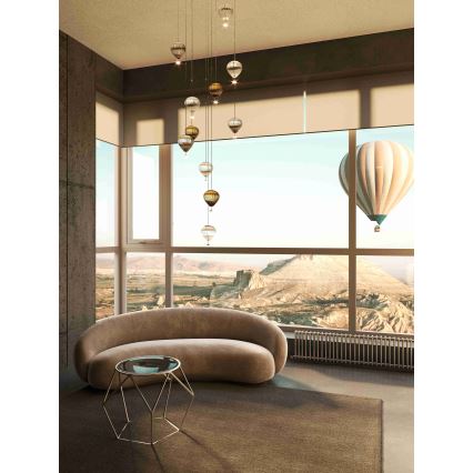MAXLIGHT P0527 - LED Lestenec na vrvici PALLONCINI 2xLED/3W/230V pr. 12 cm prozorna