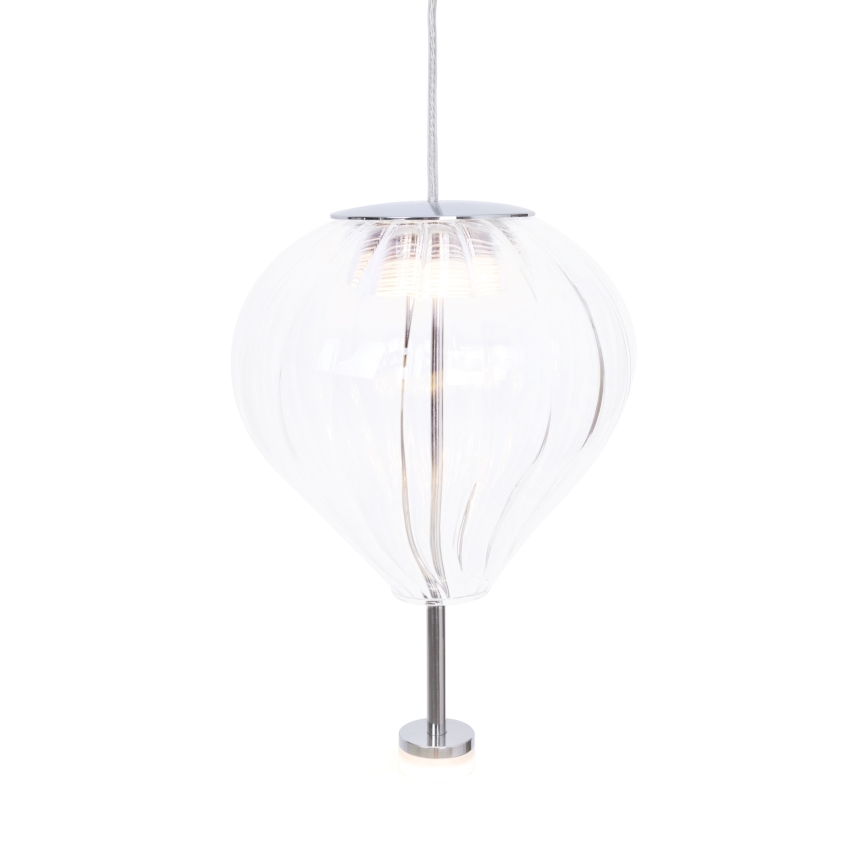 MAXLIGHT P0527 - LED Lestenec na vrvici PALLONCINI 2xLED/3W/230V pr. 12 cm prozorna