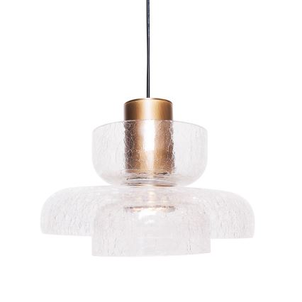 MAXLIGHT P0532 - LED Lestenec na vrvici SIGNATURE LED/8W/230V pr. 22 cm medenina/prozorna