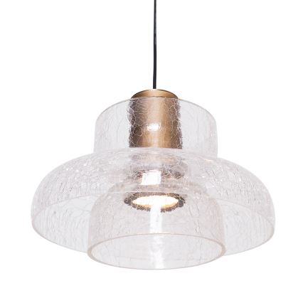 MAXLIGHT P0532 - LED Lestenec na vrvici SIGNATURE LED/8W/230V pr. 22 cm medenina/prozorna
