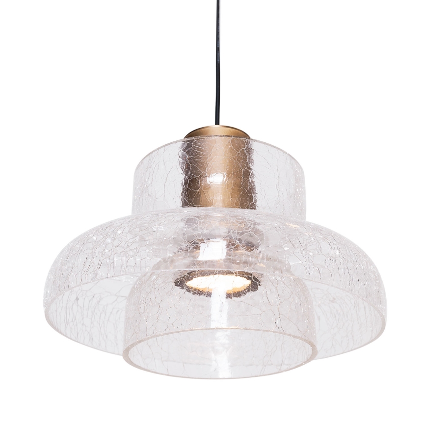 MAXLIGHT P0532 - LED Lestenec na vrvici SIGNATURE LED/8W/230V pr. 22 cm medenina/prozorna
