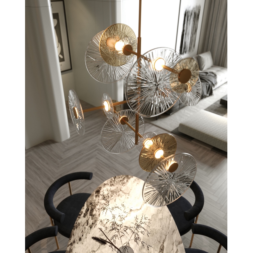 MAXLIGHT P0541 - LED Lestenec na drogu ALLURE 14xLED/5W/230V pr. 60 cm zlata