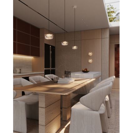MAXLIGHT P0542 - LED Lestenec na vrvici LIPARI LED/6W/230V pr. 16 cm prozorna