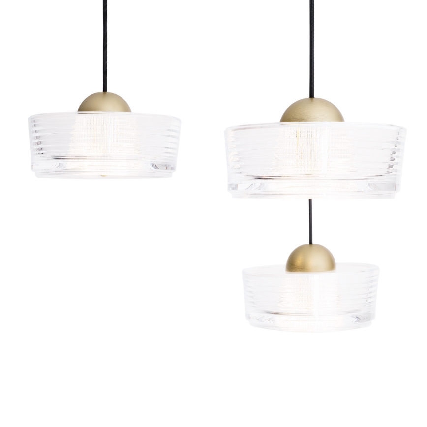 MAXLIGHT P0543 - LED Lestenec na vrvici LIPARI LED/22W/230V pr. 35 cm prozorna