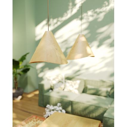 MAXLIGHT P0547 - Lestenec na vrvici SAKURA 1xE27/60W/230V pr. 33,5 cm hrast