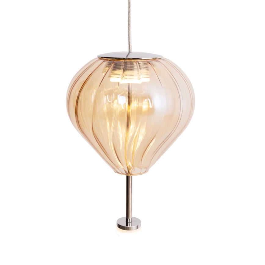 MAXLIGHT P0575 - LED Lestenec na vrvici PALLONCINI 2xLED/3W/230V pr. 12 cm bež