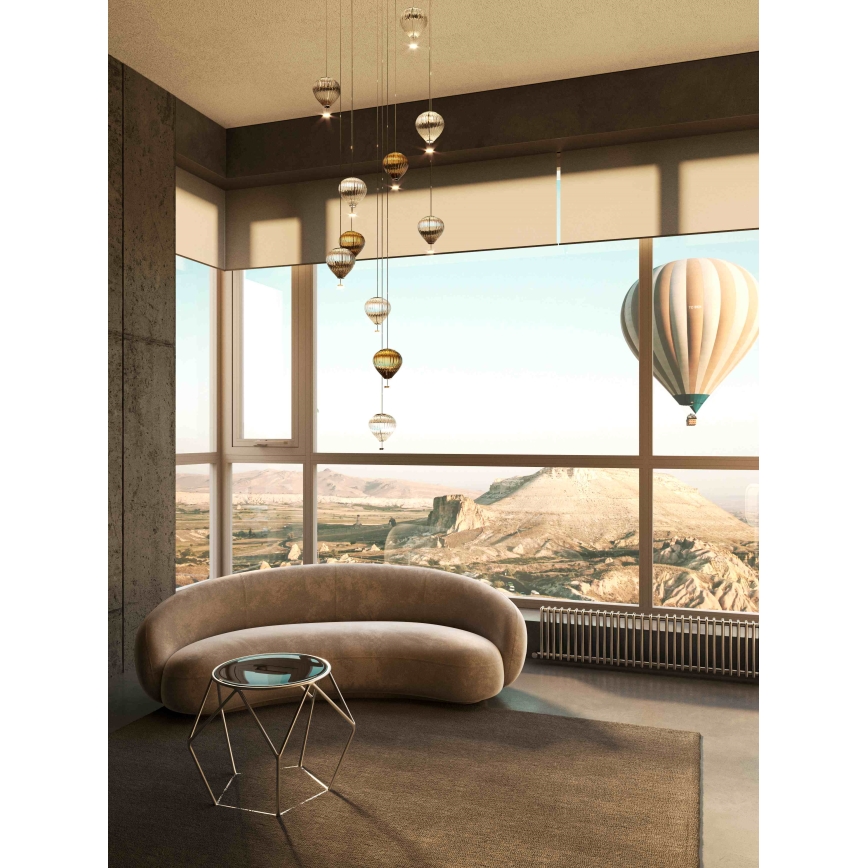 MAXLIGHT P0576 - LED Lestenec na vrvici PALLONCINI 2xLED/3W/230V pr. 12 cm dimna