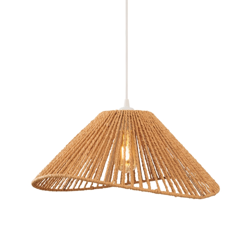 MAXLIGHT P0577 - Lestenec na vrvici AMALFI 1xE27/15W/230V pr. 45 cm bež