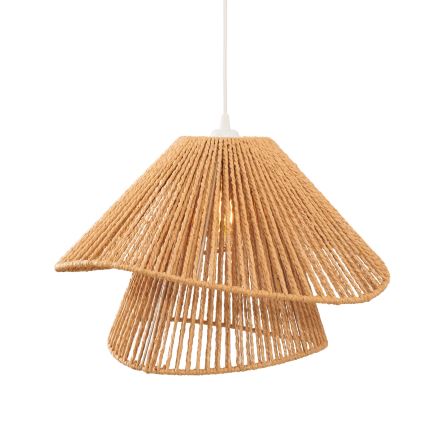 MAXLIGHT P0578 - Lestenec na vrvici AMALFI 1xE27/15W/230V pr. 45 cm bež